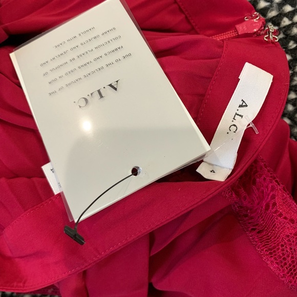 NWT ALC Claude lace trimmed pleated skirt - Picture 3 of 6